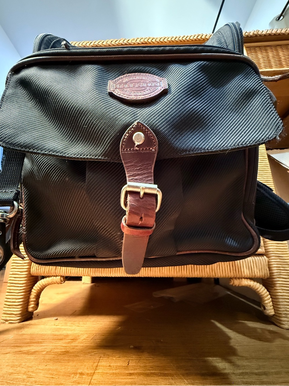 Filson Passage Business Backpack Black Ballistic Nylon Leather USA Made RARE
